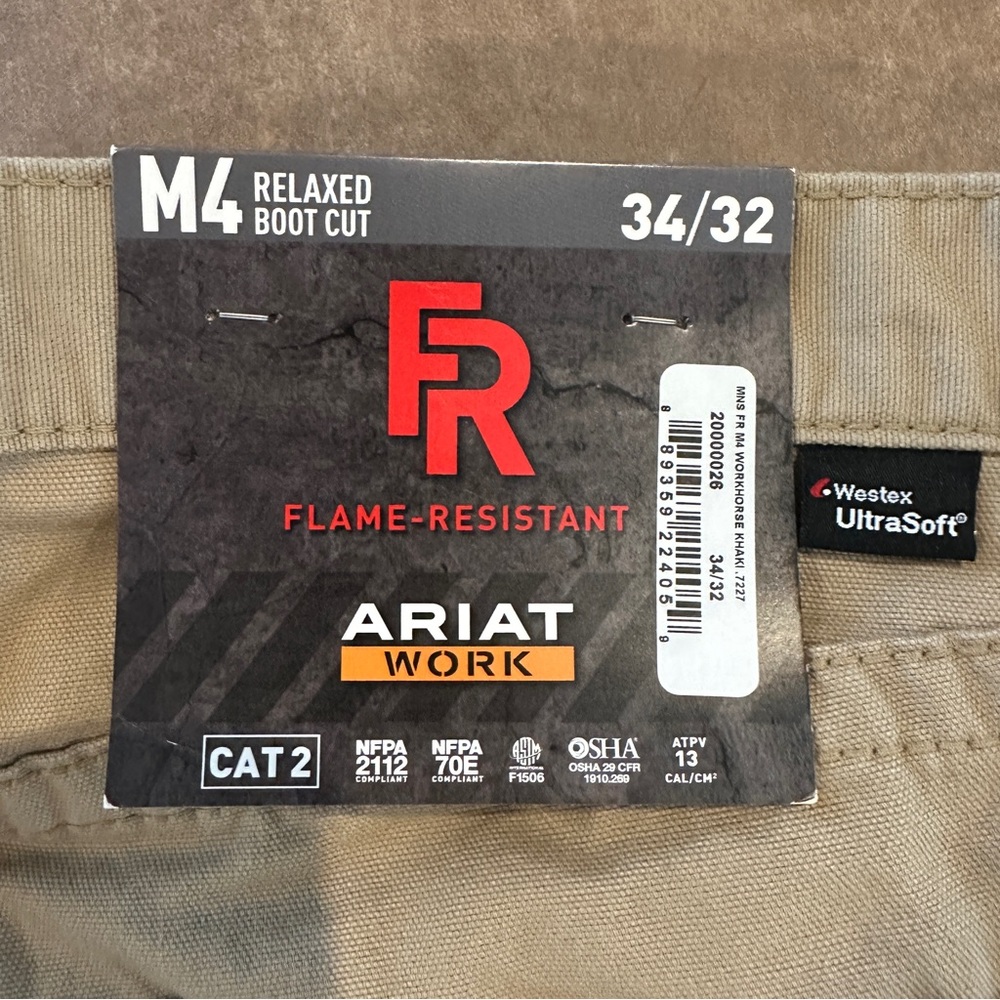 Ariat Men's FR Tan Pants - Picture 4 of 7